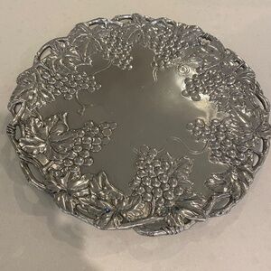 Vintage Arthur Court Three Piece Grape Vine Pattern Server Produced In 1995